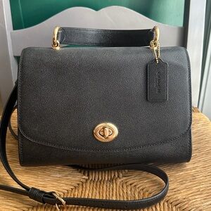 Coach Black Leather Shoulder Bag